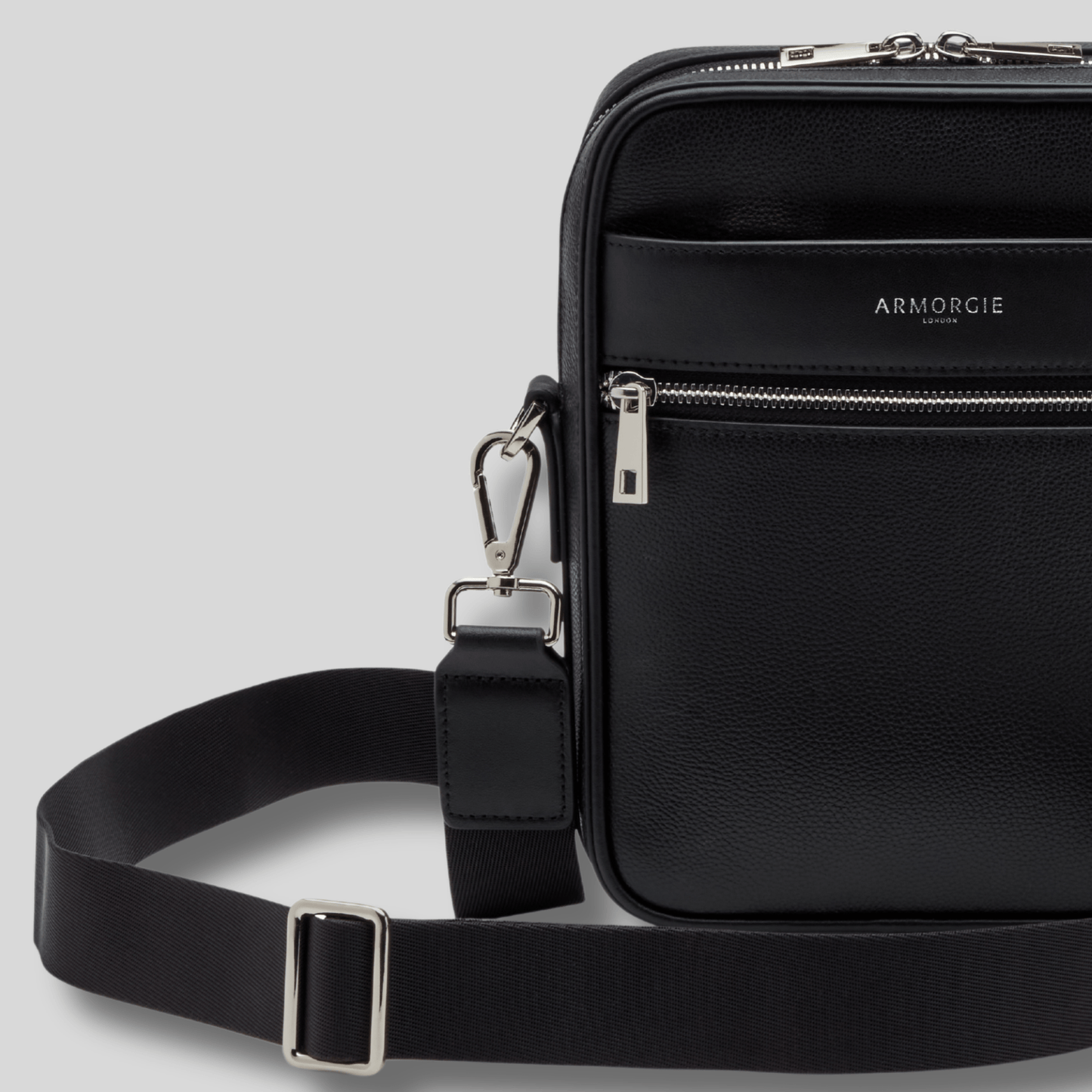Luxury Black Leather Crossbody Bag – Armorgie London Luxury Black Leather Crossbody Bag – Armorgie London