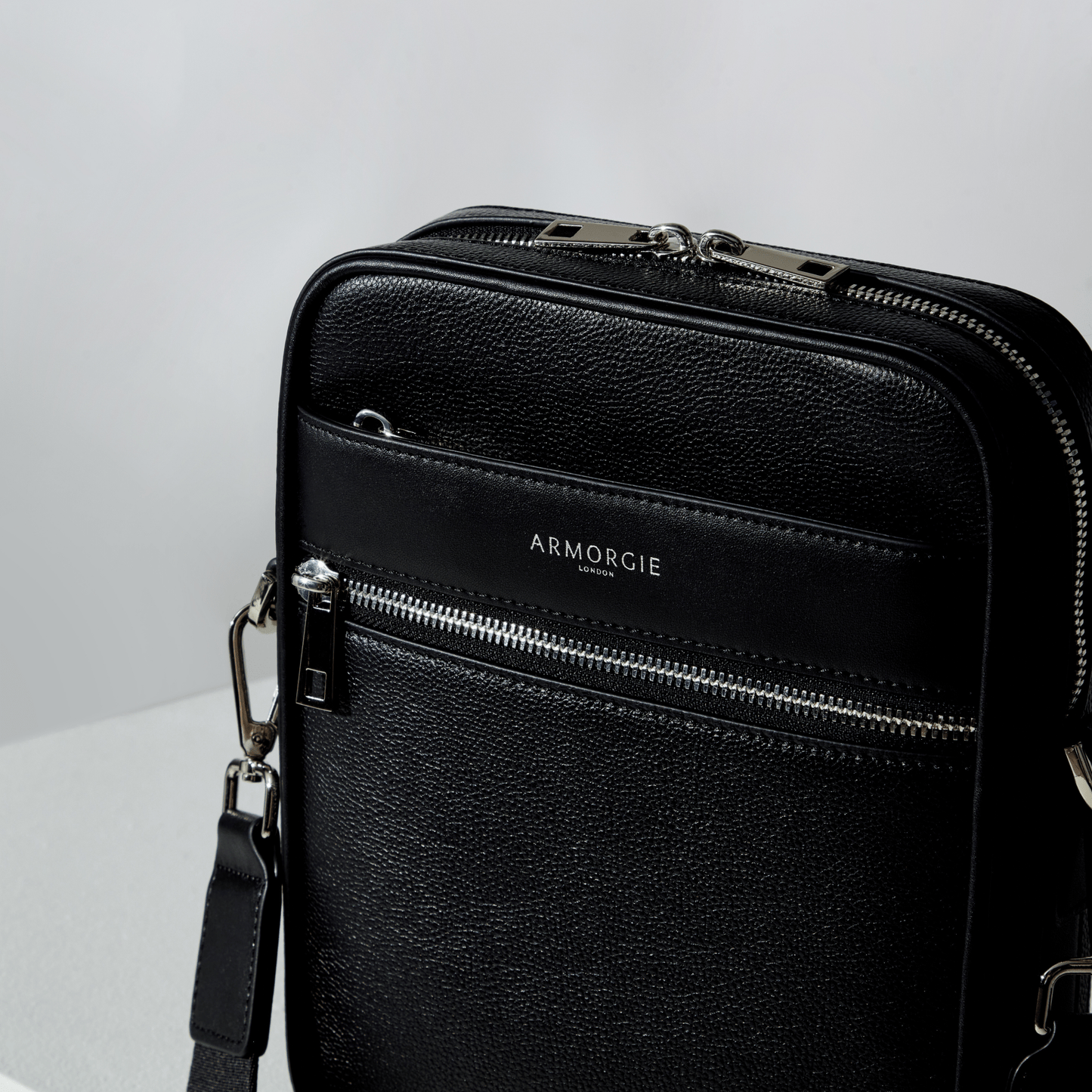 The Parker black leather crossbody bag – Armorgie London